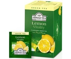 Žalioji vaisinė arbata Ahmad Lemon Vitality, 20x2g