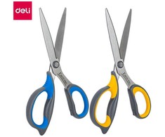 Žirklės DELI 17 cm, su neslystančia medžiaga, juodos spalvos