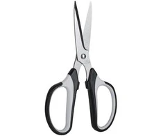 Žirklės DELI 6001 19cm soft touch, juodos