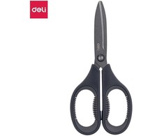 Žirklės DELI 77754 17cm soft touch, pilkos spalvos