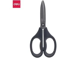 Žirklės DELI 77754 17cm soft touch, pilkos spalvos