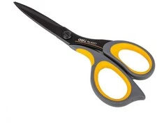 Žirklės DELI E6027, 17.5cm, juodos spalvos