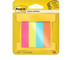 Žymekliai 3M Post-it® Poptimistic, 15mmx50mm, 4 vnt. po 50 lapelių