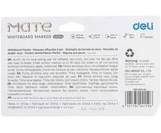Žymekliai baltai lentai Deli U00403, 4 spalvų, 2-5 mm kirstas galiukas