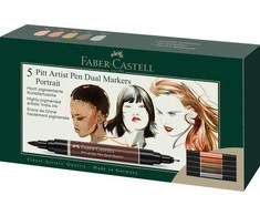 Faber-Castell – Indijos rašalo PAP dvigubo žymeklio portretas (5 vnt.) (162009)