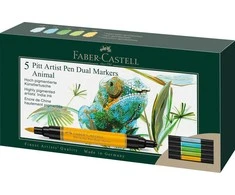 Faber-Castell – Indijos rašalo PAP Dual Marker gyvūnai (5 vnt.) (162008)