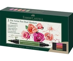 Faber-Castell – Indijos rašalo PAP Dual Marker gėlės (5 vnt) (162007)