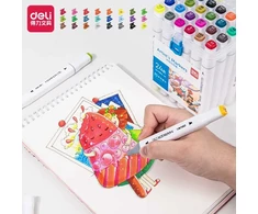 Žymekliai piešimui Deli Sketch vandens pagrindu, 24 spalvos