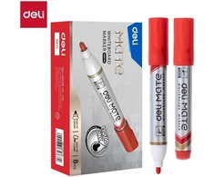 Žymeklis baltai lenta Deli Mate EU05,1,8 mm apvalus galiukas, raudonos spalvos