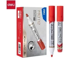 Žymeklis baltai lenta Deli Mate EU05,1,8 mm apvalus galiukas, raudonos spalvos