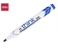 Žymeklis baltai lentai Deli U00130, mėlynas, apvalus galiukas 2 mm