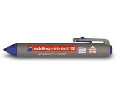 Žymeklis baltai lentai Edding 12, apvaliu galiuku, 1,5-3mm, automatinis, mėlynos spalvos