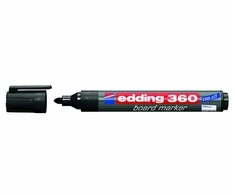 Žymeklis baltai lentai Edding 360, apvaliu galiuku, 1,5-3mm, juodos spalvos
