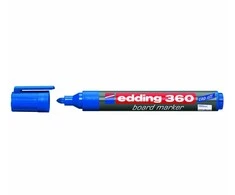Žymeklis baltai lentai Edding 360, apvaliu galiuku, 1,5-3mm, mėlynos spalvos