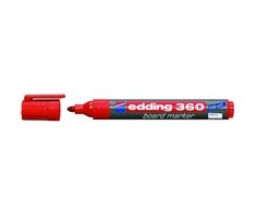 Žymeklis baltai lentai Edding 360, apvaliu galiuku, 1,5-3mm, raudonos spalvos