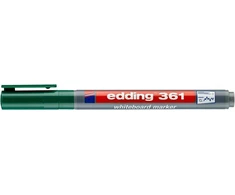 Žymeklis baltai lentai Edding 361, apvaliu galiuku, 1mm, žalios spalvos