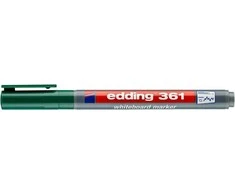 Žymeklis baltai lentai Edding 361, apvaliu galiuku, 1mm, žalios spalvos