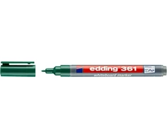 Žymeklis baltai lentai Edding 361, apvaliu galiuku, 1mm, žalios spalvos
