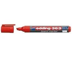 Žymeklis baltai lentai Edding 363, kirstu galiuku, 1-5mm, raudonos spalvos