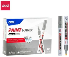 Žymeklis DELI U500, 2-4mm, sidabrinės spalvos