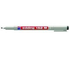 Žymeklis Edding 152M, skirtas plėvelėms,juodos spalvos, 1mm