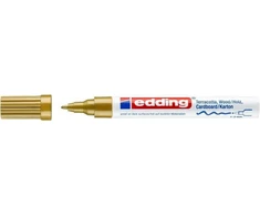 *Žymeklis Edding 4040 lako pagrindu, apvaliu galiuku, 1-2mm, skirtas dekoravimui, matinės auksinės spalvos