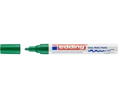 Žymeklis Edding 750 lako pagrindu, apvaliu galiuku, 2-4mm, skirtas dekoravimui, žalios spalvos