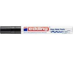 Žymeklis Edding 750 lako pagrindu, apvaliu galiuku, 2-4mm, skirtas dekoravimui, juodos spalvos