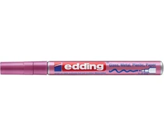 Žymeklis Edding 751 lako pagrindu, apvaliu galiuku, 1-2mm, skirtas dekoravimui, metalikos rožinės spalvos