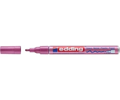 Žymeklis Edding 751 lako pagrindu, apvaliu galiuku, 1-2mm, skirtas dekoravimui, metalikos rožinės spalvos