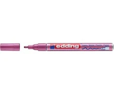 Žymeklis Edding 751 lako pagrindu, apvaliu galiuku, 1-2mm, skirtas dekoravimui, metalikos rožinės spalvos