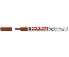 Žymeklis Edding 751 lako pagrindu, apvaliu galiuku, 1-2mm, rudos spalvos
