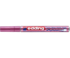 Žymeklis Edding 751 lako pagrindu, apvaliu galiuku, 1-2mm, skirtas dekoravimui, metalikos rožinės spalvos