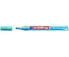 Žymeklis Edding 751 lako pagrindu, apvaliu galiuku, 1-2mm, šviesiai mėlynos spalvos