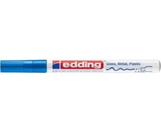 Žymeklis Edding 751 lako pagrindu, apvaliu galiuku, 1-2mm, skirtas dekoravimui, mėlynos spalvos