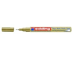Žymeklis Edding 780 lako pagrindu, apvaliu galiuku, 0.8mm, auksinės spalvos