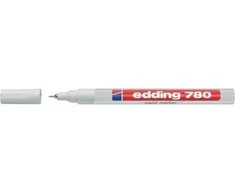 Žymeklis Edding 780 lako pagrindu, apvaliu galiuku, 0,8mm, baltos spalvos