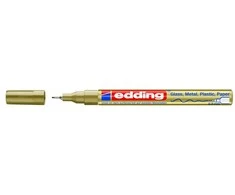 Žymeklis Edding 780 lako pagrindu, apvaliu galiuku, 0.8mm, auksinės spalvos