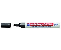 Žymeklis Edding 8750, apvaliu galiuku, 2-4mm, su aliejiniu tušu, skirtas pramonei, juodos spalvos
