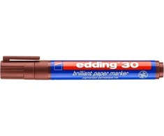 Žymeklis popieriui Edding 30 brilliant, apvaliu galiuku, 1.5-3mm, rudos spalvos