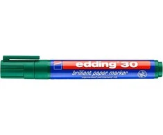 Žymeklis popieriui Edding 30 brilliant, apvaliu galiuku, 1.5-3mm, žalios spalvos