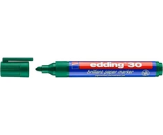 Žymeklis popieriui Edding 30 brilliant, apvaliu galiuku, 1.5-3mm, žalios spalvos