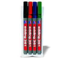 Žymeklių baltai lentai rinkinys Edding E-361, 1 mm, 4 spalvos