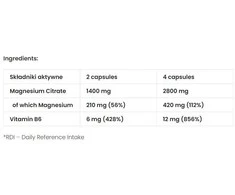 7 Nutrition Magnesium citrate + B6 120kaps.