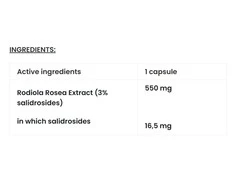 7 Nutrition Rhodiola Rosea Rodiolė 500 mg 60 kaps.
