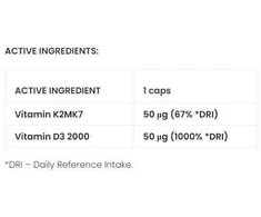 7 Nutrition Vitamin D3 + K2 Mk7 120kaps.
