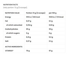 7 Nutrition Vitargo CL 1008 g Carboloader : Skonis - Citrininis