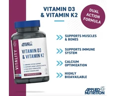 Applied Nutrition Vitamin D3 K2 60 kaps.