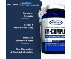 Gaspari Nutrition Gaspari ZM Complex 90 kaps. ZMA. Cinkas ir magnis