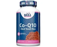 Haya Labs Co-Q10 60mg &amp; Raudona Yeast Rice 500 mg 60 kaps.